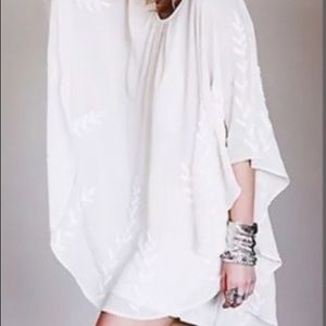 Free people poncho beaded  mini dress
